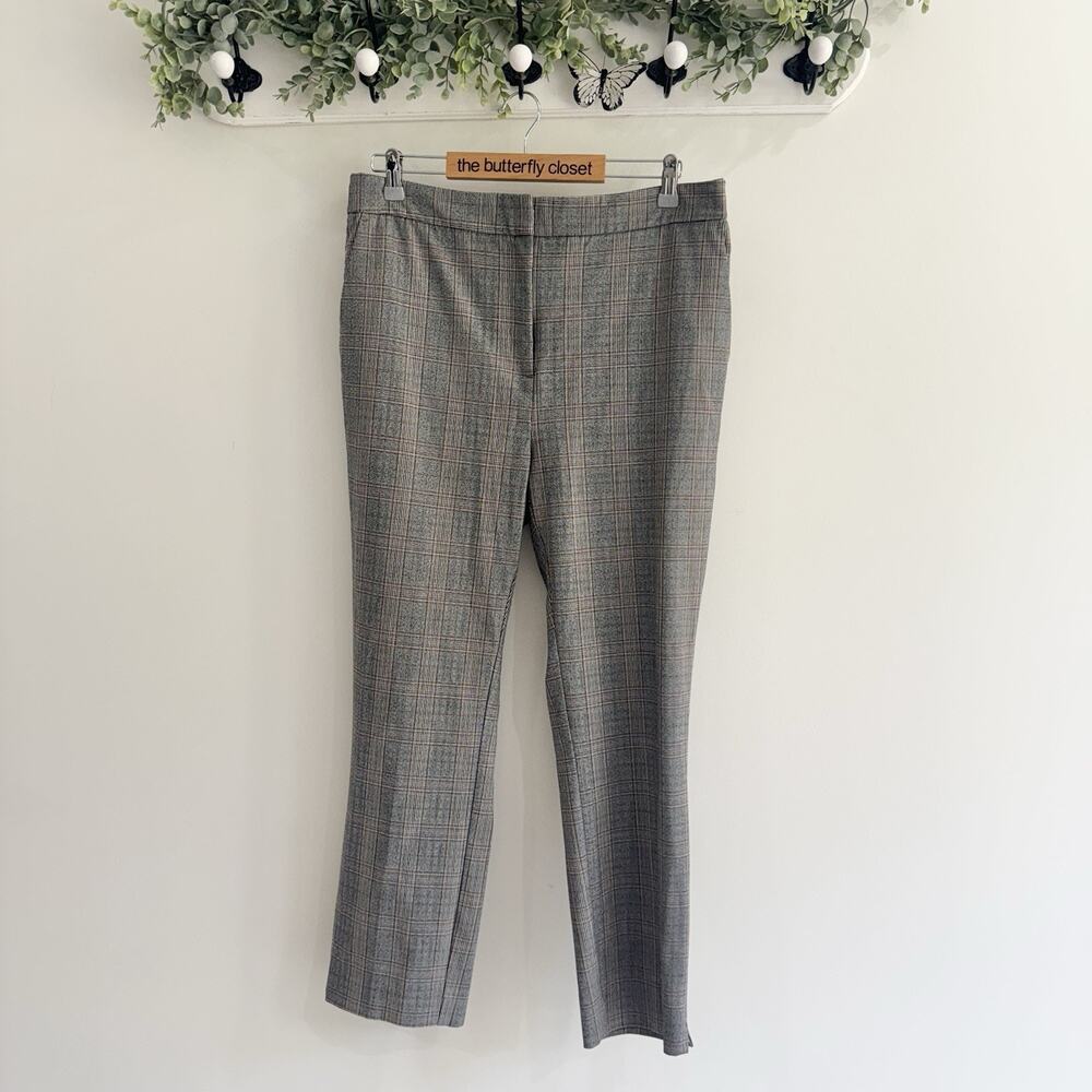 Zara Plus Size Plaid High Rise Trousers XXL CP Grey